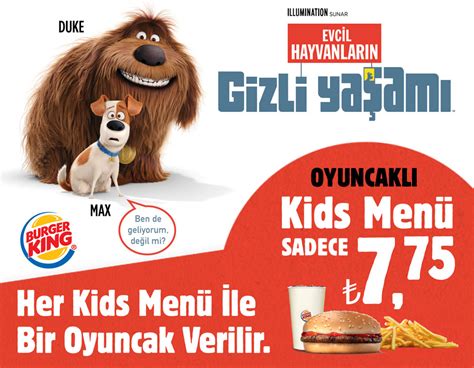 Burger king cocuk menusu fiyat
